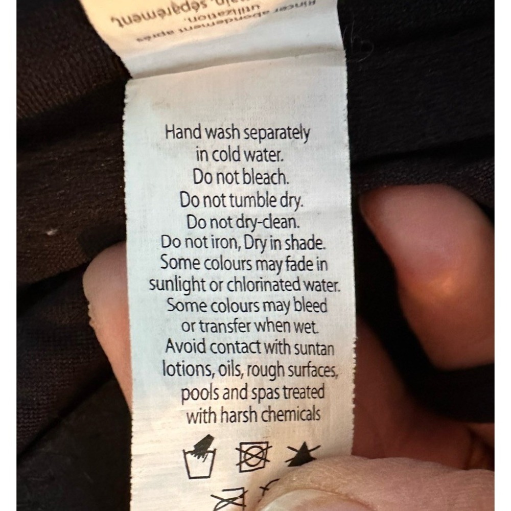 Bond-Eye Australia Bandeau Ladder‎ Back One Piece Swimsuit Black U.S. Size 6 - Picture 9 of 11